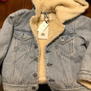Levi’s Made & Crafted Crop Sherpa Trucker Jacket